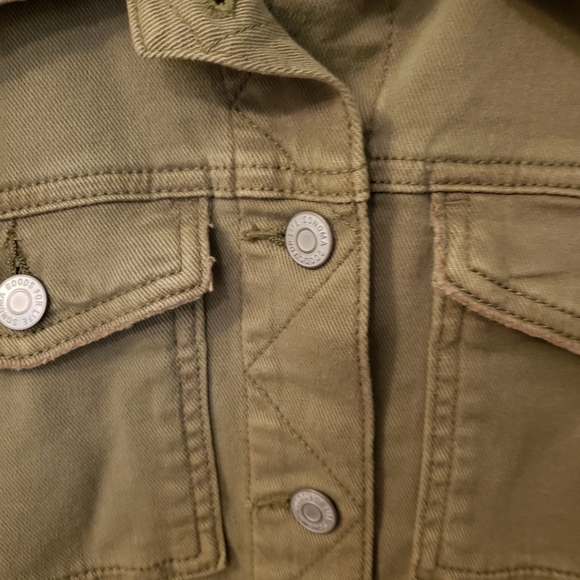 Sonoma Olive Green Denim Jacket - Picture 3 of 7